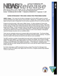 Burns Interagency Fire Zone Conducting Prescribed Burns