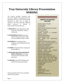 Nursing. (Library Presentation)