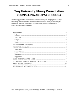 Counseling and Psychology (Library Presentation).