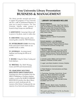 Business and Management (Library presentation)