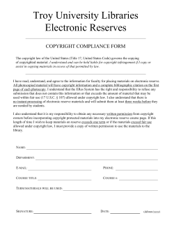 Copyright Compliance Form