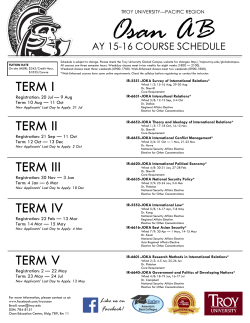 2015-2016 Osan Air Base Schedule