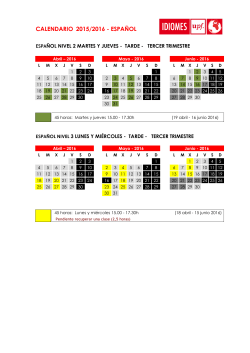 del 18 de abril al 16 de junio de 2016