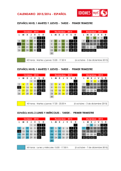 del 5 de octubre al 7 de diciembre de 2015