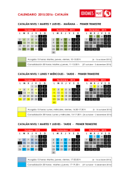 Del 6 de octubre al 3 de diciembre