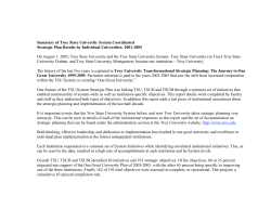 Strategic Plan Results by Individual Universities: 2001-2005