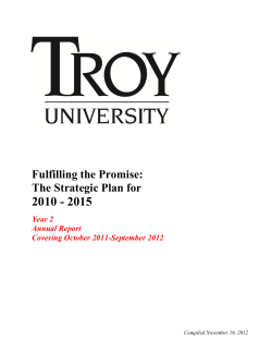 2010-2015 Strategic Plan - Year Two - Annual Report Covering October 2011 - September 2012
