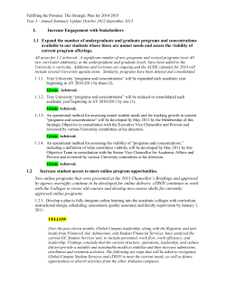 2010-2015 Stretegic Plan - Year Three - Annual Report Covering October 2012 - September 2013