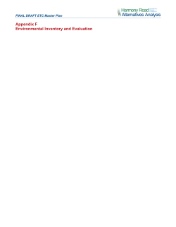 Appendix F: Environmental Inventory and Evaluation