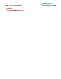 Appendix E: Transportation Analysis