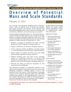 Draft Overview of Potential Standards