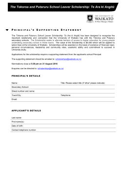 Principal's Supporting statement template (Word version)