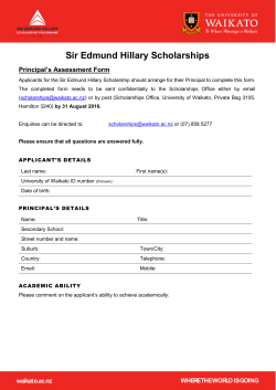 Principal's Assessment form