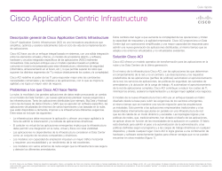 Cisco Application Centric Infrastructure