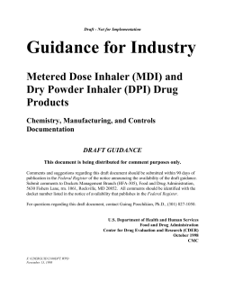 Metered Dose Inhaler (MDI) and Dry Powder Inhaler (DPI) Drug Products