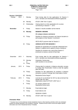Domestic Dates - 2013 [.PDF]
