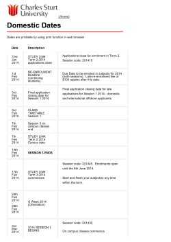 Domestic Dates - 2014 [.PDF]