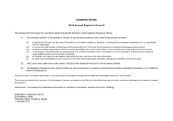 Annual Report to Council - 2014