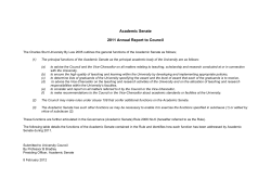 Annual Report to Council - 2011