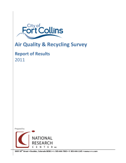 2011 Air Quality/Recycling Survey