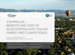 Stepping Up: Benefits and Costs of Accelerating Fort Collins Energy and Climate Goals