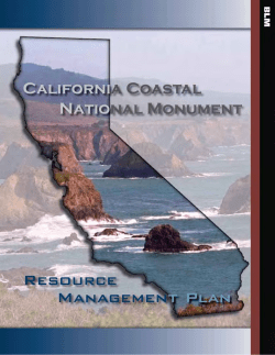 This document is not fully Section 508 compliant. Click on the text-only link below for accessible version. If you need help using the information here, please contact the California Coastal National Monument at: (916) 978-4636.