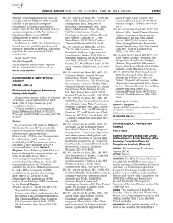 Published by EPA in Federal Register