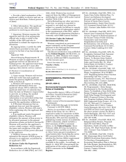 Published by EPA in Federal Register