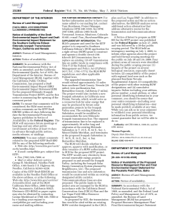 Notice of Availability of Draft EIS