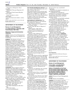 Notification of Final EIS