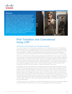 Location/ID Separation Protocol (LISP):