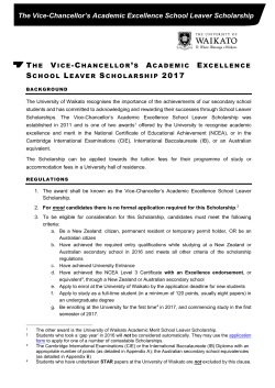 Scholarship regulations