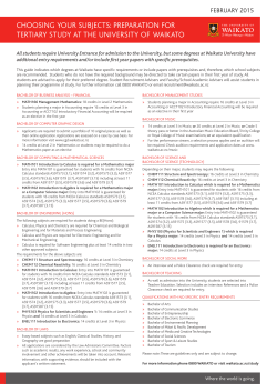 secondary school entry requirements