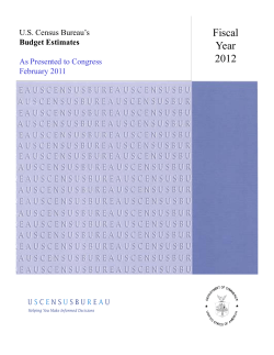 2012 budget for his agency