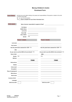 Enrolment Form
