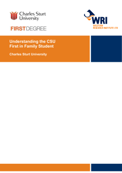 Understanding the first in family student
