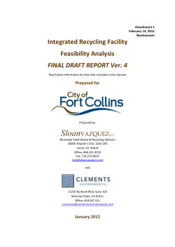 Draft Report: Integrated Recycling Facility Feasibility Analysis
