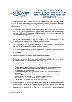 Derechos y responsabilidades del denunciante