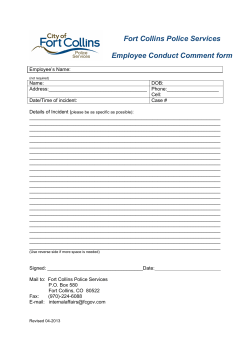 Employee Conduct Comments
