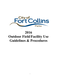 2016 Field and Facility Guidelines