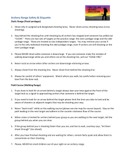 Archery Range Safety Etiquette