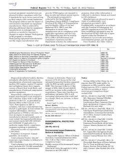 Published by EPA in Federal Register