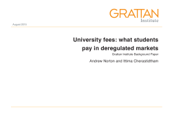 University fees: what students pay in deregulated markets (August 2015)