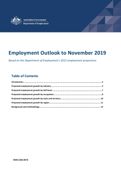Employment Outlook to November 2019 (August 2015)