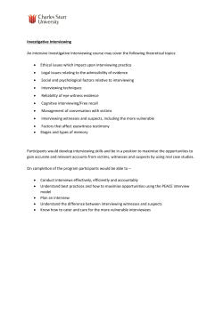 Investigative Interviewing