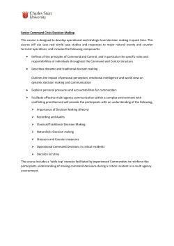 Senior Command Crisis Decision Making