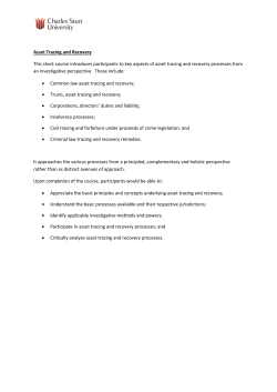 Asset Tracing and Recovery