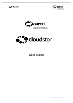 Cloudstor How to Get Started Guide PDF (1.2MB)