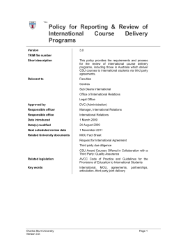 Offshore partner program review policy