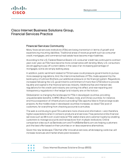 A Cisco IBSG Financial Services bemutat&aacute;sa